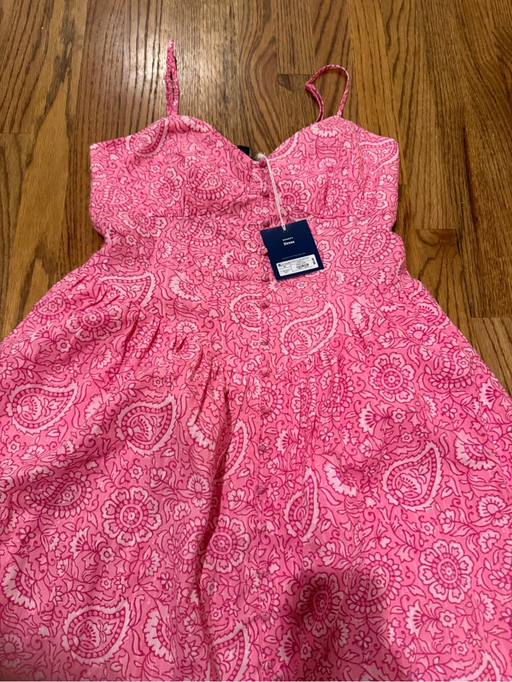 Roller Rabbit Pink Floral Spaghetti-Strap Sundress-size M